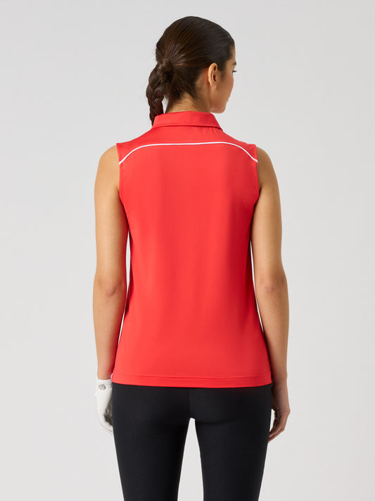 Piping Sl Polo Shirt Poppy red
