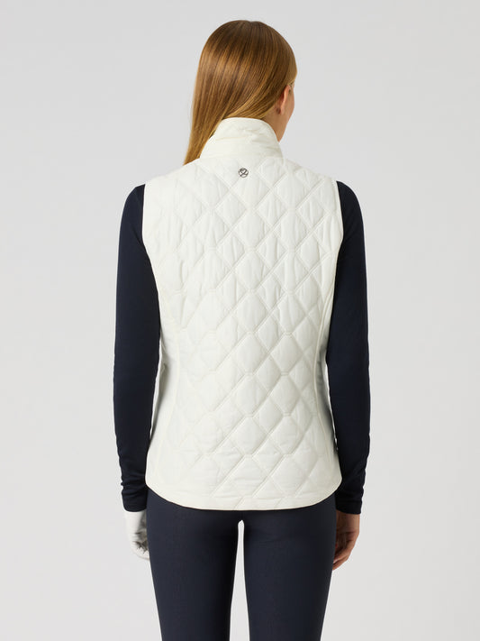 Quilt Padded Vest Ivory