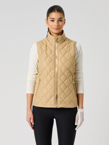 Quilt Padded Vest Bark