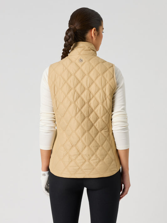 Quilt Padded Vest Bark