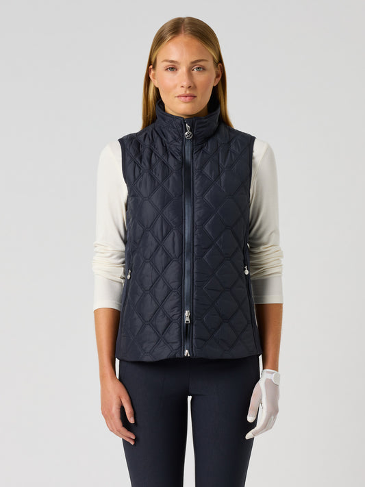 Quilt Padded Vest Navy