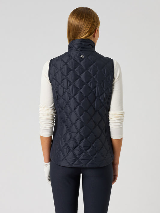 Quilt Padded Vest Navy