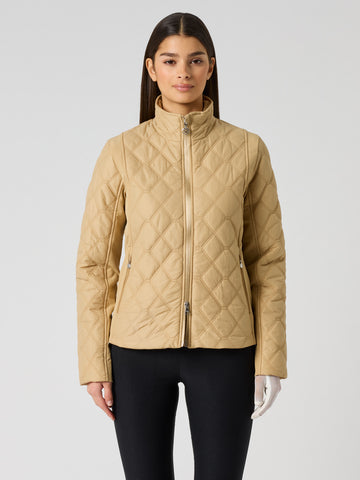 Quilt Padded Jacket Bark