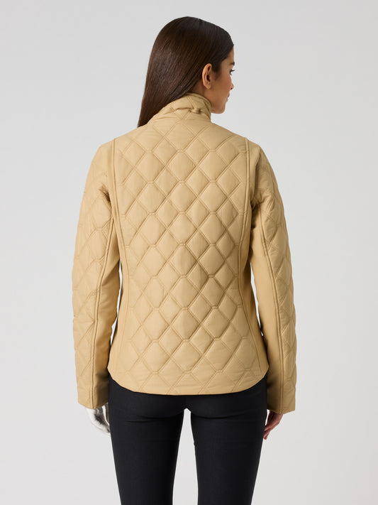 Quilt Padded Jacket Bark
