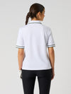Ribbon 1/2s Polo Shirt White