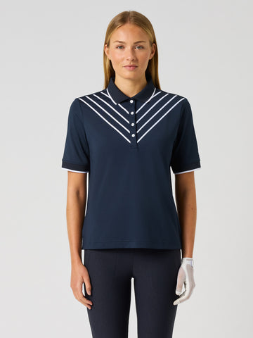 Ribbon 1/2s Polo Shirt Navy