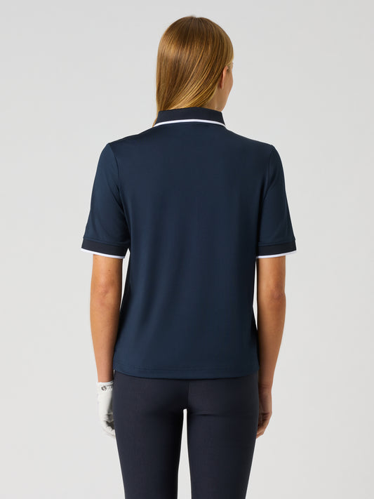Ribbon 1/2s Polo Shirt Navy