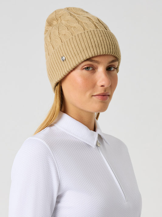 Cable Knit Hat Bark