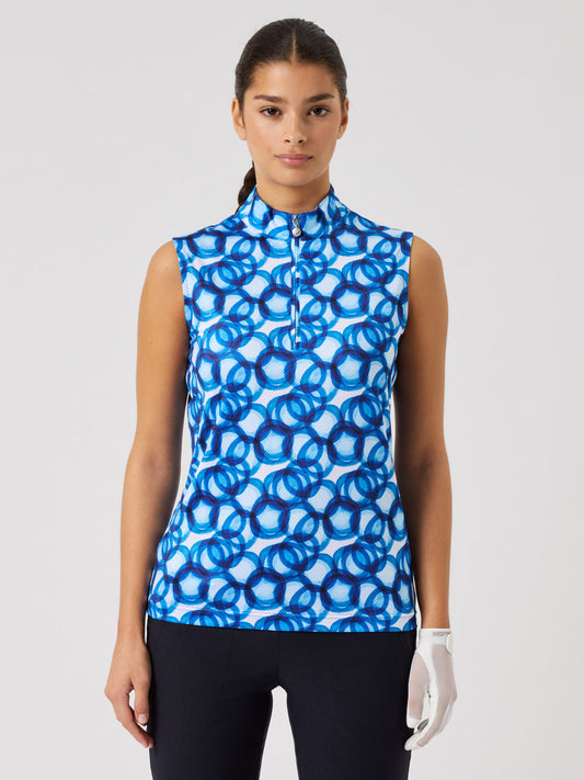 Sheermotion Sleeveless Top Water Circle