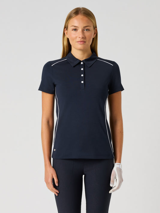 Piping Ss Polo Shirt Navy