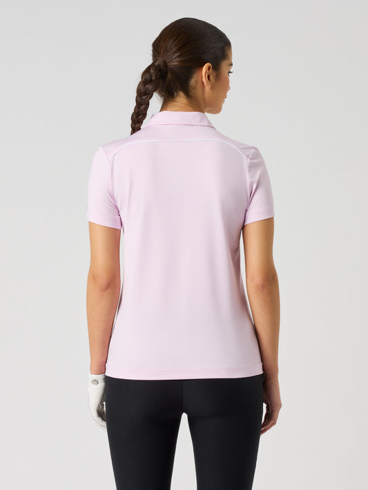 Piping Ss Polo Shirt Pink