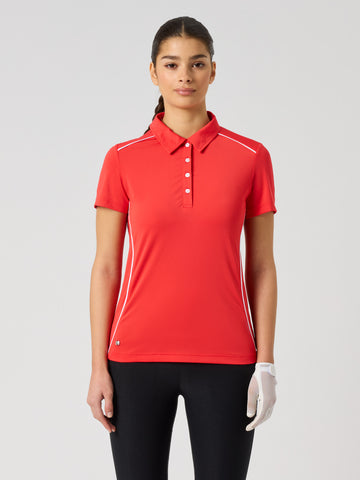 Piping SS Polo Shirt Poppy red