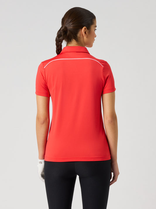 Piping SS Polo Shirt Poppy red