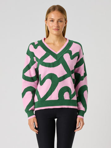 Heart V-Neck Pullover