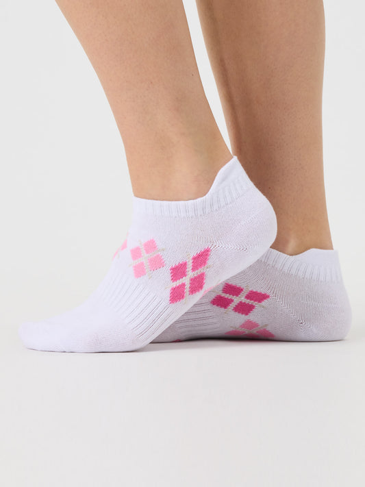 Argyle sock pack, kit of 2 White