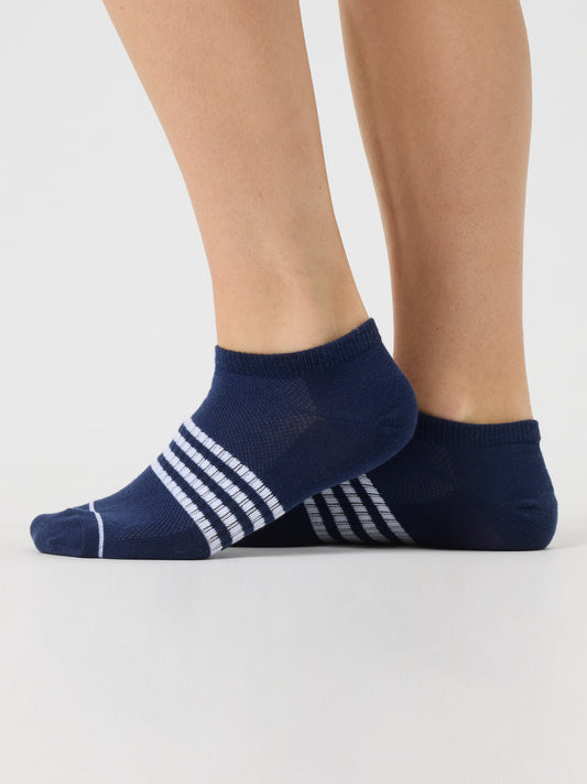 Air sneaker sock, kit of 3 Navy