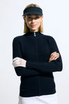 Rib Long-Sleeved Cardigan Navy