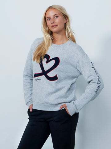 Heart Sweatshirt Pebble