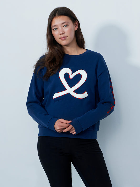 Heart Sweatshirt Midnight blue