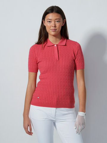 Madelene Short-Sleeved Top Intense Coral