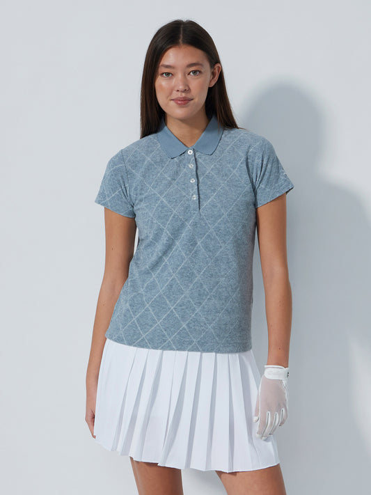 Terry Touch Short-Sleeved Top Grey Melange