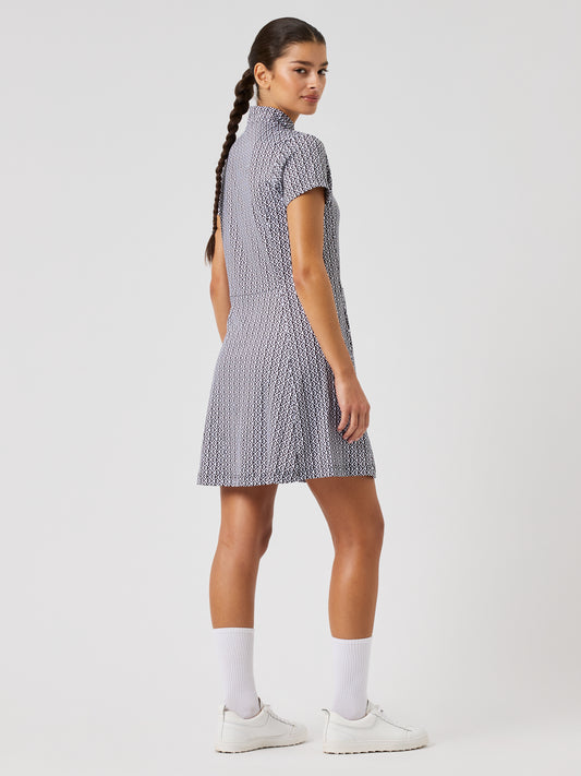 Diamond Cap-Sleeved Dress Diamond