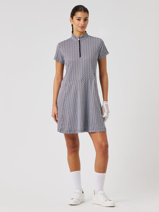 Diamond Cap-Sleeved Dress Diamond