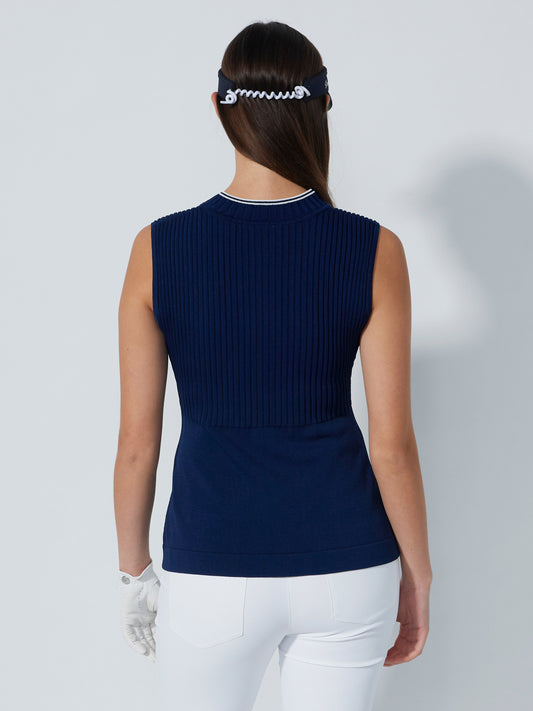 Awara Sleeveless Top Navy