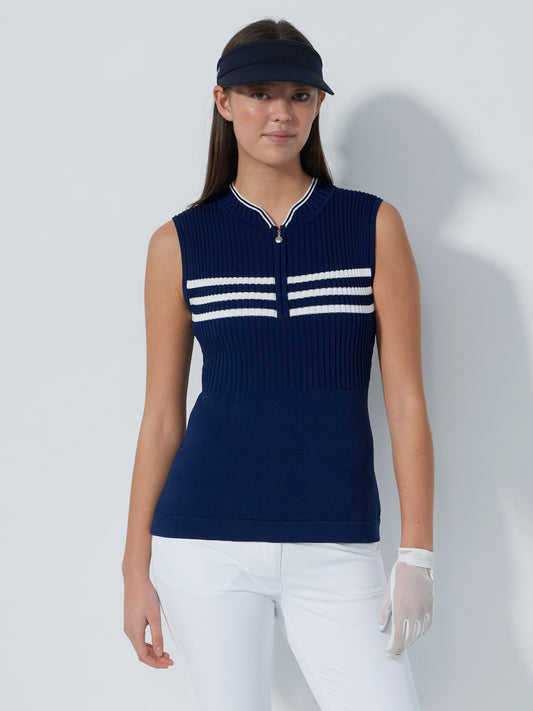 Awara Sleeveless Top Navy