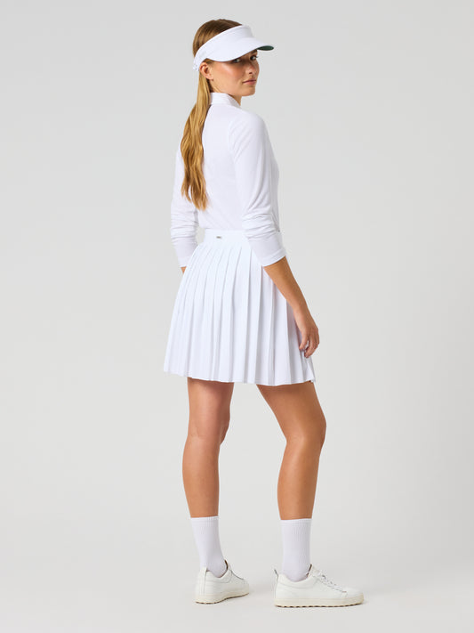 Pleated Skort 45 Cm White